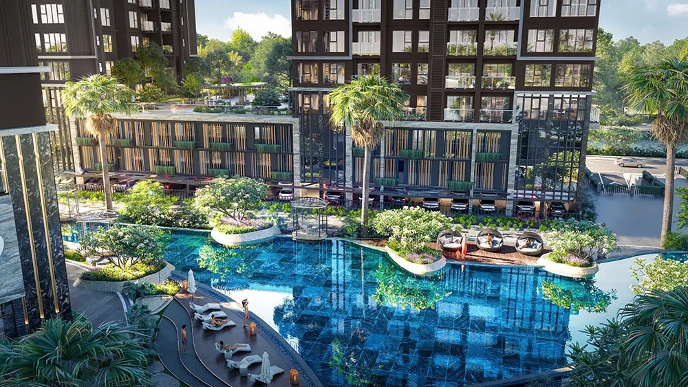 Phối cảnh hồ bơi Palm Breeze The Privé