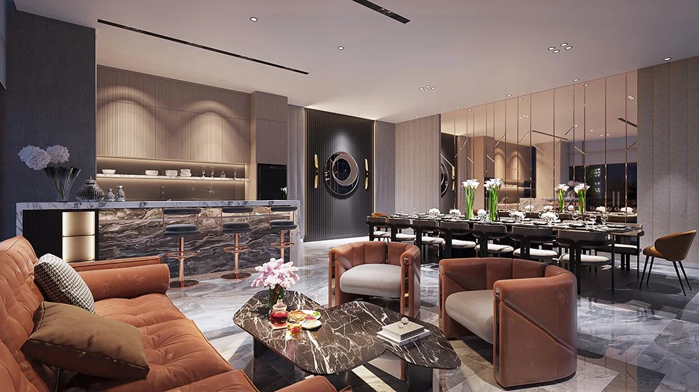 Phối cảnh phòng tiệc Tuscany The Privé