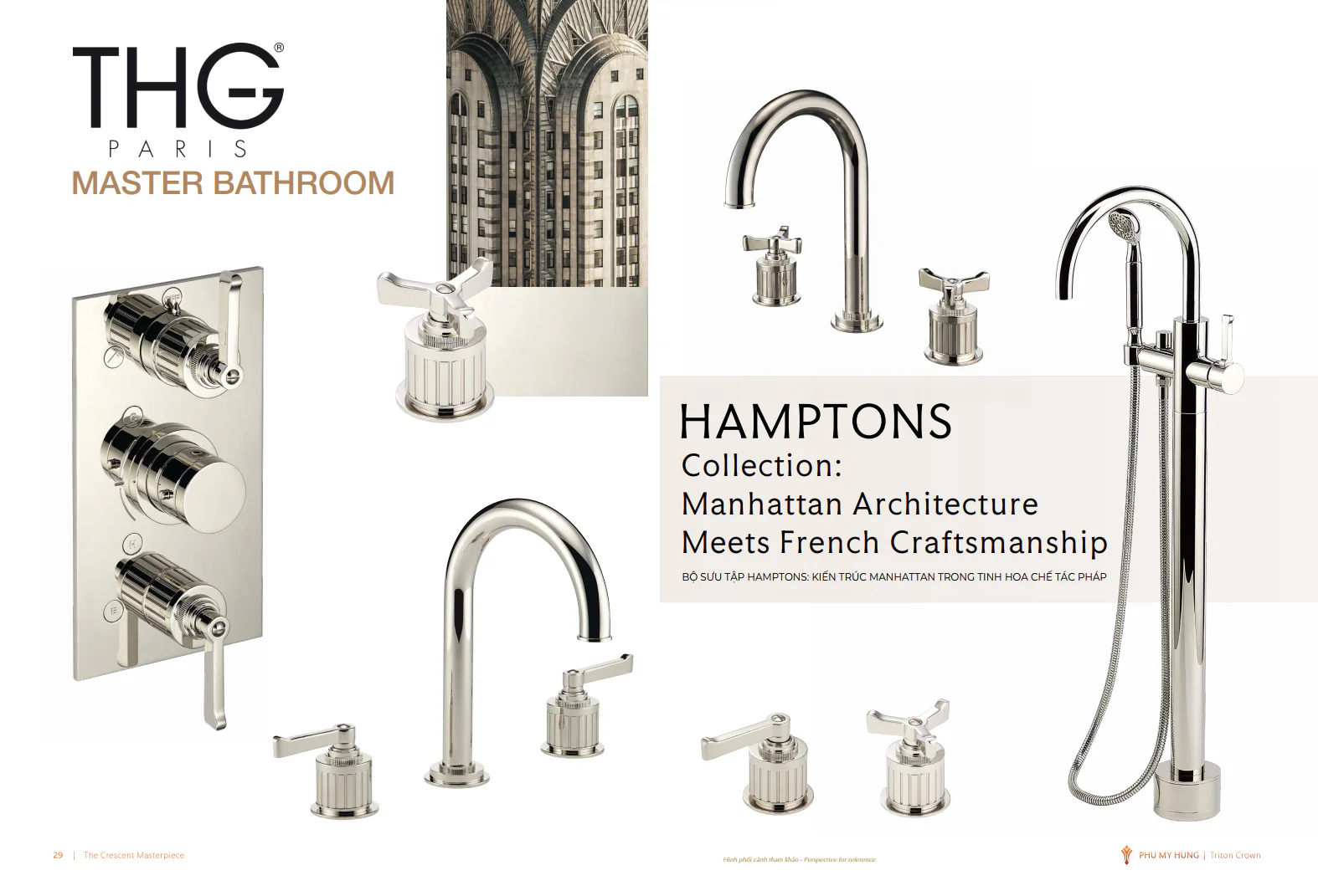 Bộ thiết bị phòng tắm THG Paris tại dự án Triton Crown Phú Mỹ Hưng