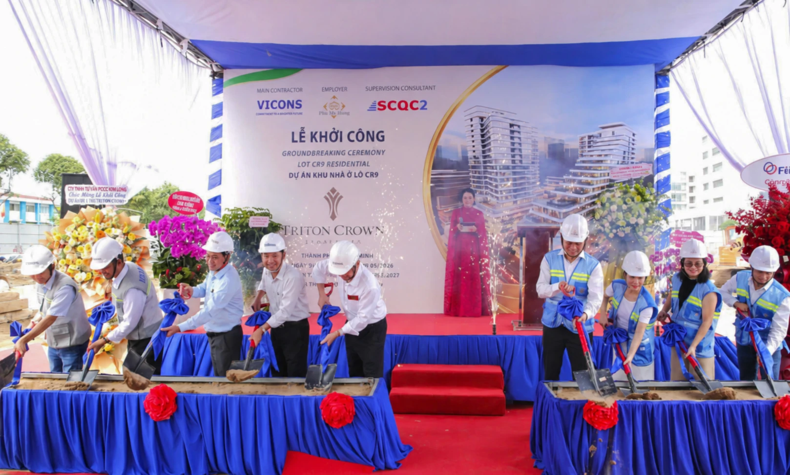 Lễ khởi công dự án ngày 20 tháng 5 năm 2026 của Triton Crown Phú Mỹ Hưng