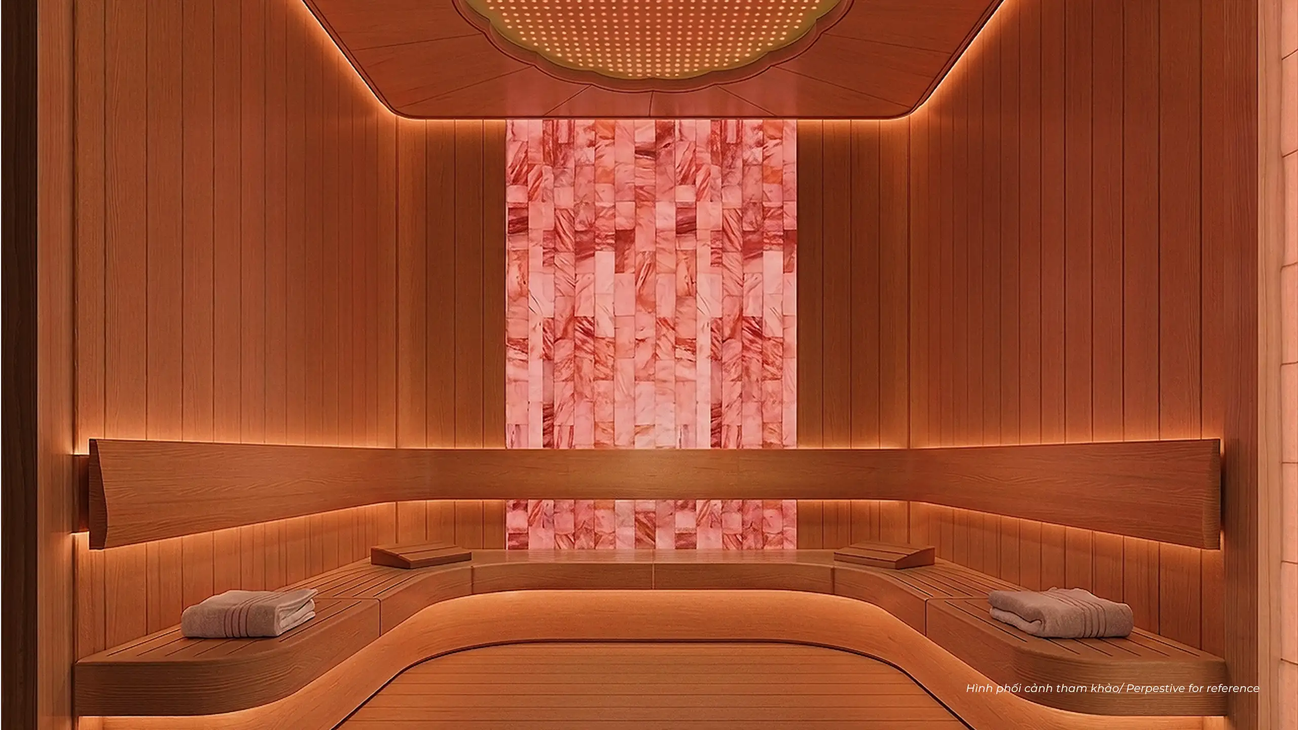 Phòng xông hơi sauna tầng 3 tháp A tại dự án Triton Crown Phú Mỹ Hưng