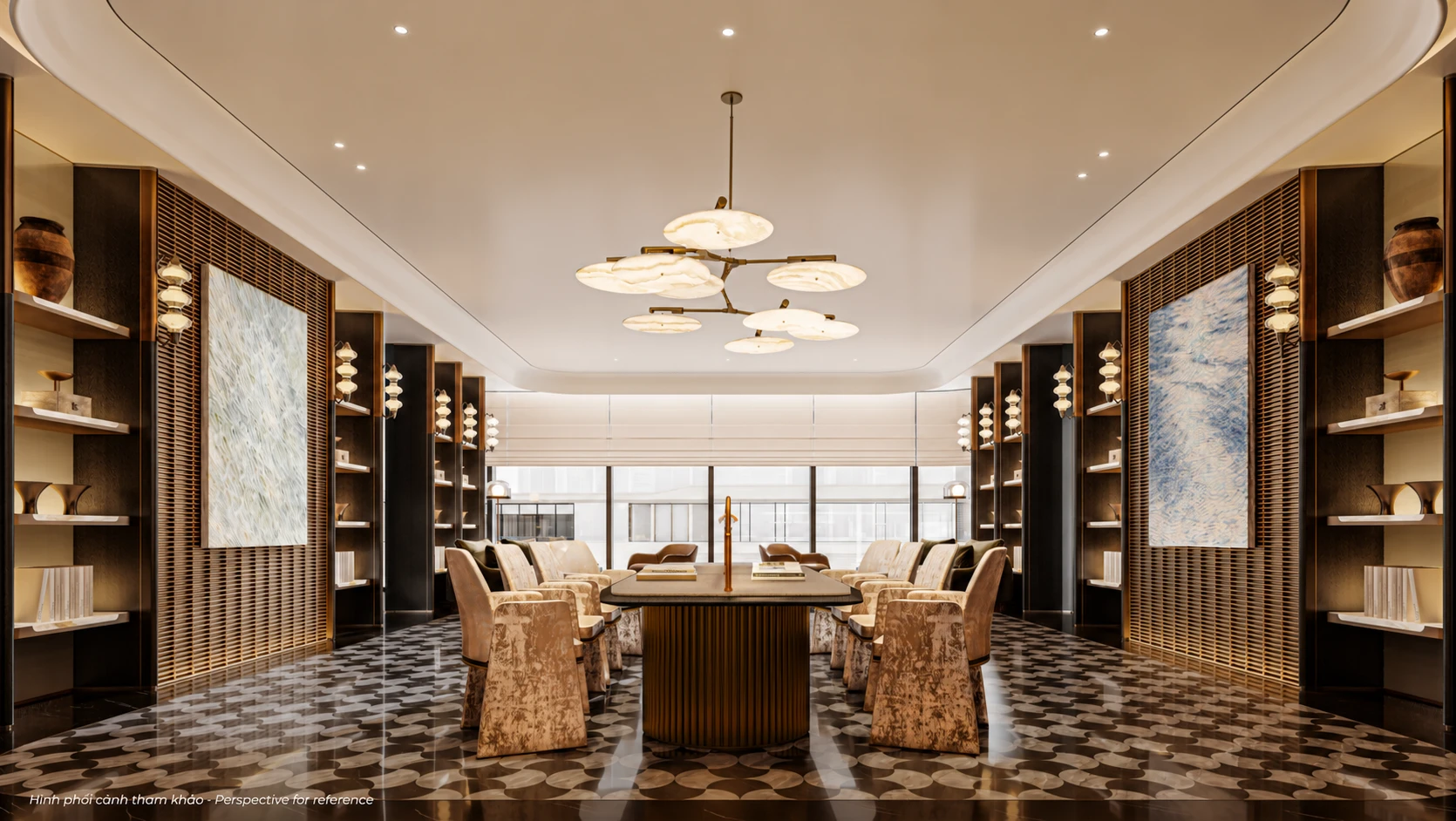 Thư viện tầng 3 tháp B của Triton Crown Phú Mỹ Hưng
